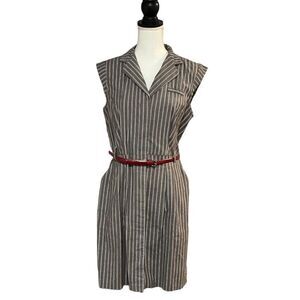 AGB size 12 striped buttoned shirt dress EUC (and it has pockets!)